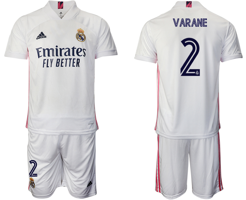 Men 2020-2021 club Real Madrid home #2 white Soccer Jerseys